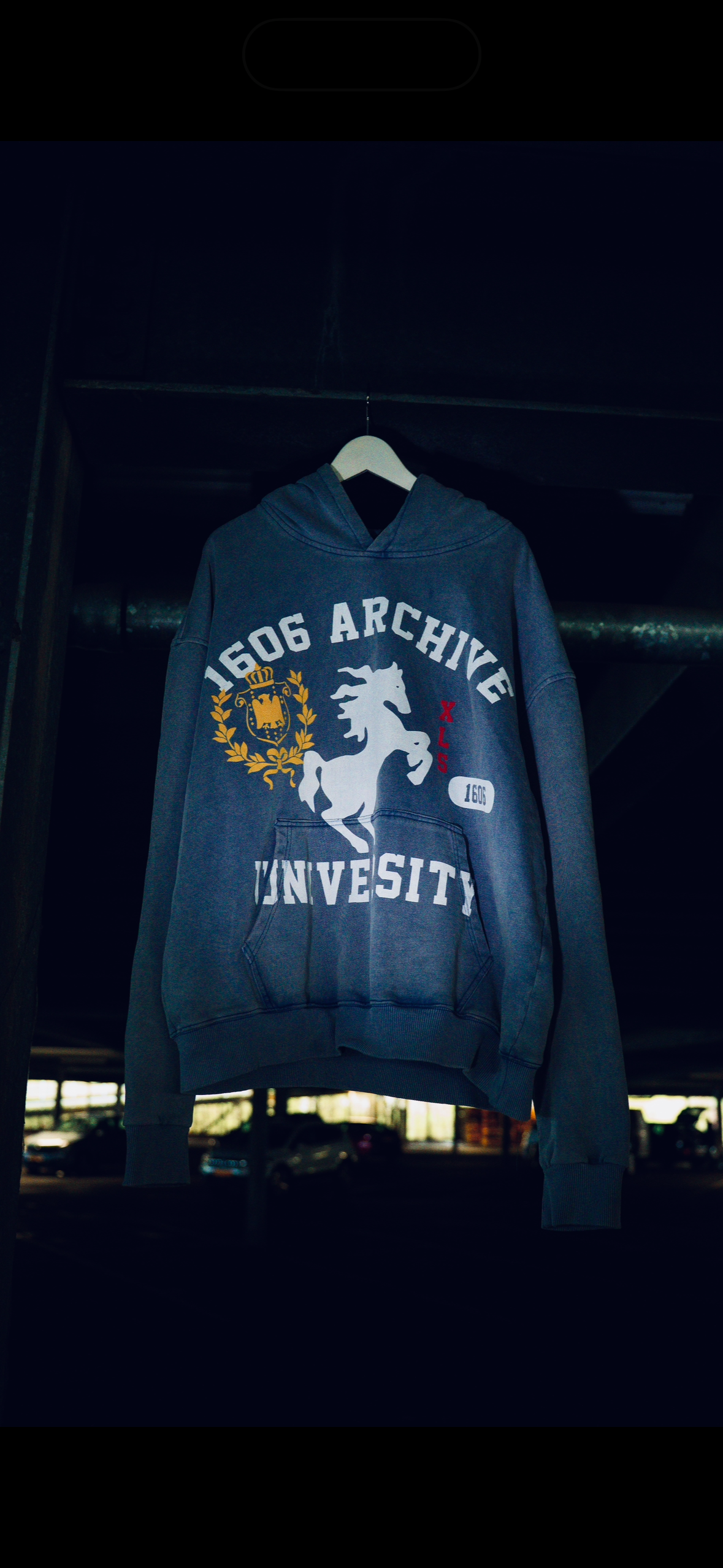 1606 UNIVERSITY HOODIE - BLUE