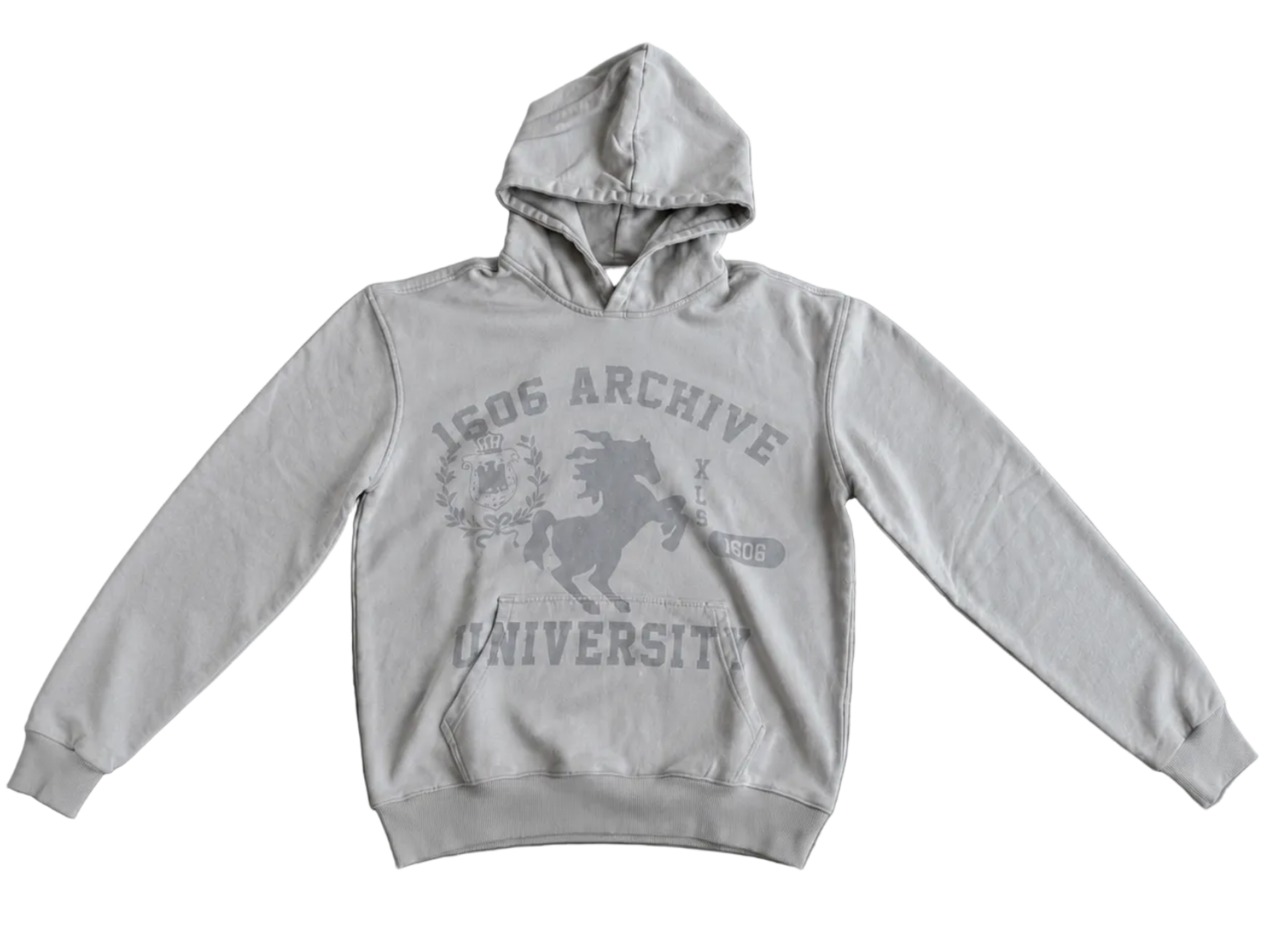 1606 UNIVERSITY HOODIE - WHITE